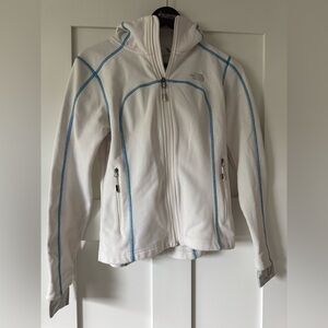 The North Face White Jacket with Blue